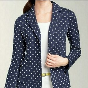 Kenar Polka Dot Open Front Blazer Jacket